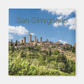 San Gimignano Tuscany Italië Panorama Souvenir Magneet (Voorkant)
