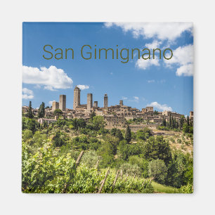 San Gimignano Tuscany Italië Panorama Souvenir Magneet