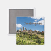 San Gimignano Tuscany Italië Panorama Souvenir Magneet (Voorkant / Achterkant)