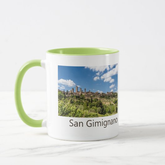 San Gimignano Tuscany Italië Panorama Souvenir Mok (Links)