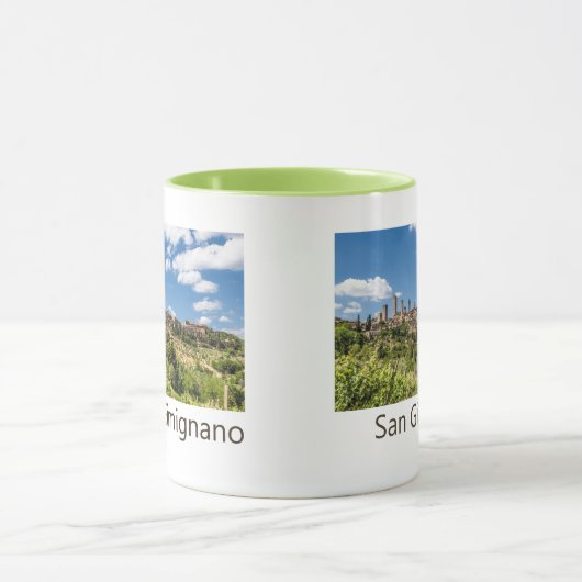 San Gimignano Tuscany Italië Panorama Souvenir Mok (Midden)