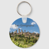 San Gimignano Tuscany Italië Panorama Souvenir Sleutelhanger (Voorkant)