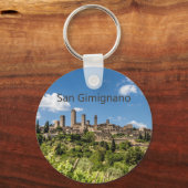 San Gimignano Tuscany Italië Panorama Souvenir Sleutelhanger (Voorkant)