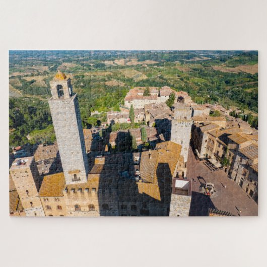 San Gimignano uit de lucht, Toscane Legpuzzel (Horizontaal)