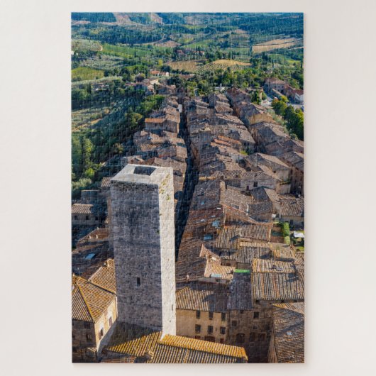 San Gimignano vanuit de lucht, Toscane Legpuzzel (Verticaal)