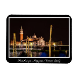 San Giorgio Maggiore bij nacht, Venetië, Italië Magneet