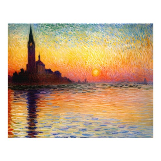 San Giorgio Maggiore bij zonsondergang Foto Afdruk (Voorkant)