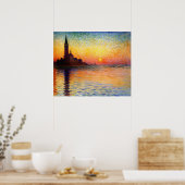 San Giorgio Maggiore bij zonsondergang Poster (Keuken)