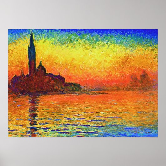 San Giorgio Maggiore II door Claude Monet Poster (Voorkant)