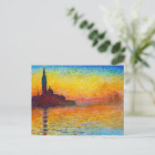San Giorgio Maggiore in Dusk Claude Monet Briefkaart (Staand voorkant)