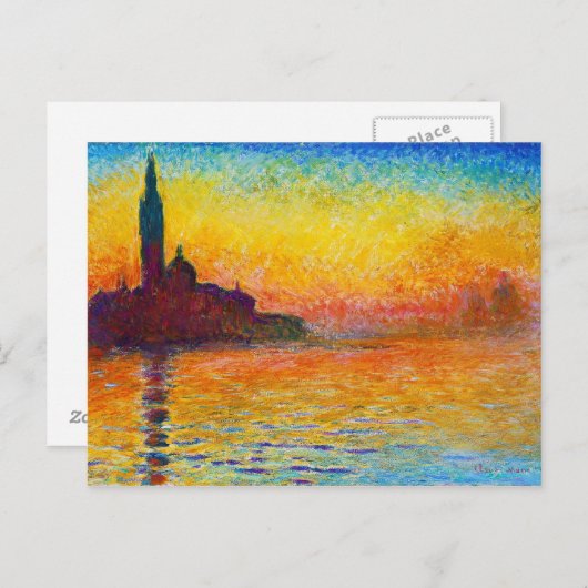 San Giorgio Maggiore in Dusk Claude Monet Briefkaart (Voorkant / Achterkant)