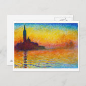 San Giorgio Maggiore in Dusk Claude Monet Briefkaart (Voorkant / Achterkant)