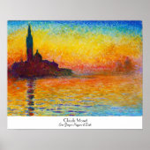 San Giorgio Maggiore in Dusk Claude Monet Poster