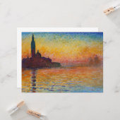 San Giorgio Maggiore te Dusk (door Claude Monet) Kaart (Voorkant / Achterkant in situ)