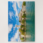 San Giulio-eiland in het Ortmeer, Italië Legpuzzel (Verticaal)