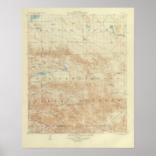 San Gorgonio quadrangle toont San Andreas Rift Poster