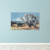 San Gorgonio Uitzicht, Rookbomen Canvas Afdruk (Insitu (Houten vloer))