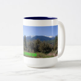 San Gorgonio Wilderness Panorama Tweekleurige Koffiemok