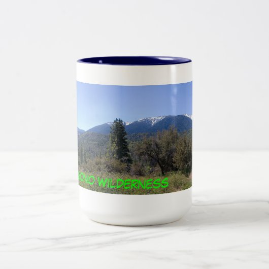 San Gorgonio Wilderness Panorama Tweekleurige Koffiemok (Center)