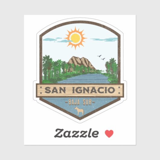 San Ignacio Baja California Sur Mexico Sticker (Vel)