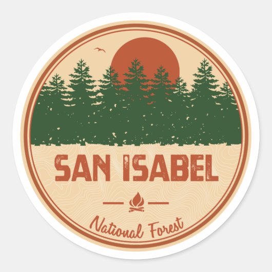 San Isabel Nationaal Bosbos Ronde Sticker (Voorkant)