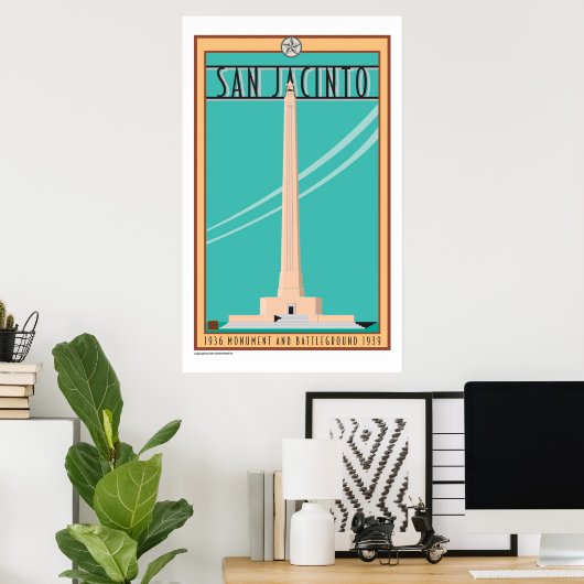 San Jacinto Monument-Poster Poster (Thuiskantoor)
