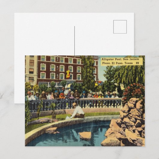  San Jacinto Plaza, El Paso, Texas Briefkaart (Voorkant / Achterkant)