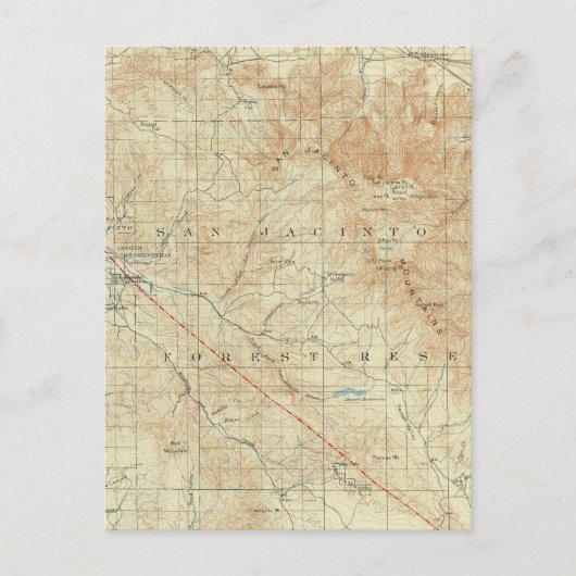San Jacinto quadrangle toont San Andreas Rift Briefkaart (Voorkant)