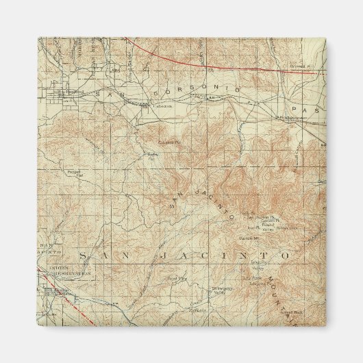 San Jacinto quadrangle toont San Andreas Rift Magneet (Voorkant)