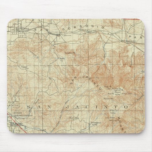 San Jacinto quadrangle toont San Andreas Rift Muismat (Voorkant)