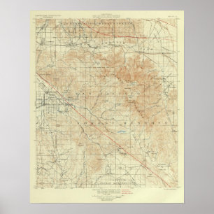 San Jacinto quadrangle toont San Andreas Rift Poster