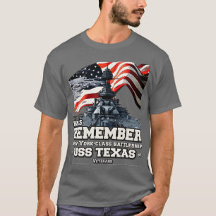 San Jacinto USS TEXAS US BB35 Slagschip T-shirt