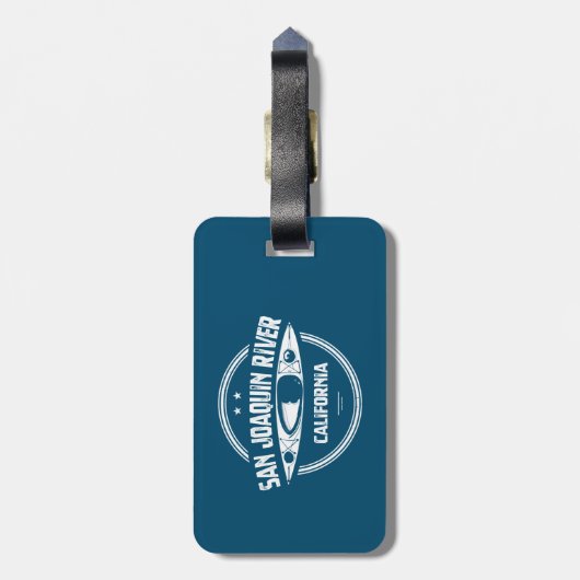 San Joaquin de Californische Kayaking Bagagelabel (Achterkant verticaal)