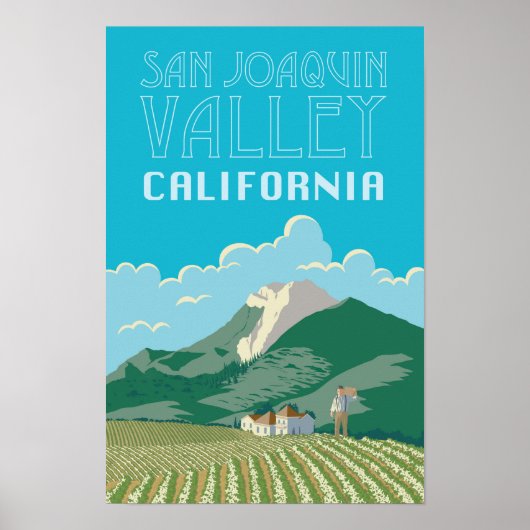 San Joaquin Valley California Travel Poster (Voorkant)
