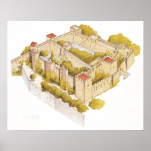 San Jorge kasteel. Lisboa Portugal Poster