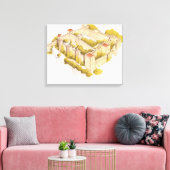 San Jorge kasteel. Lissabon Portugal Canvas Afdruk (Insitu (Woonkamer))