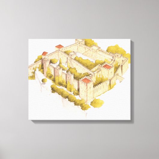 San Jorge kasteel. Lissabon Portugal Canvas Afdruk (Voorkant)