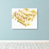 San Jorge kasteel. Lissabon Portugal Canvas Afdruk (Insitu (Houten vloer))