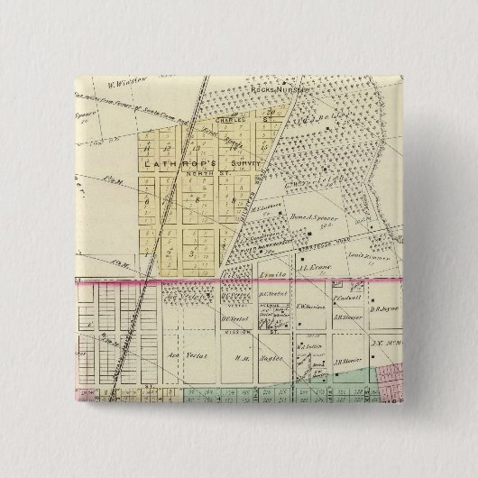 San Jose 2e rij Vierkante Button 5,1 Cm (Voorkant)
