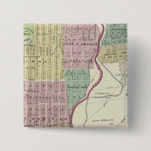 San Jose 3de ward Vierkante Button 5,1 Cm (Voorkant)