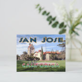 San Jose, bezoek Californië... Briefkaart (Staand voorkant)