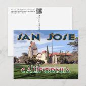 San Jose, bezoek Californië... Briefkaart (Voorkant / Achterkant)