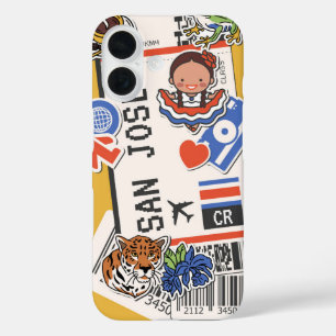San José Boarding Pass – Costa Rica Cultuur Reizen iPhone 16 Hoesje