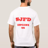 San Jose* Brandweer Afdeling T-shirt (Achterkant)