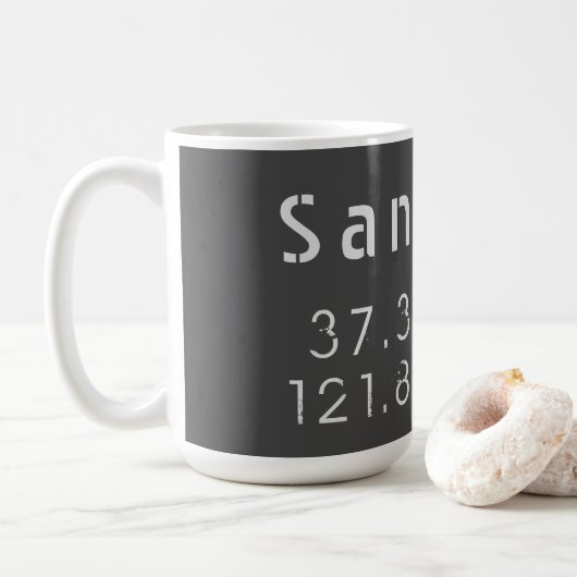 San Jose Breedtegraad Lengtegraad Koffiemok (Met donut)