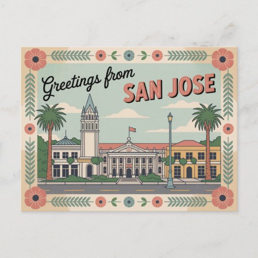 San Jose Briefkaart | Groeten van (Voorkant)