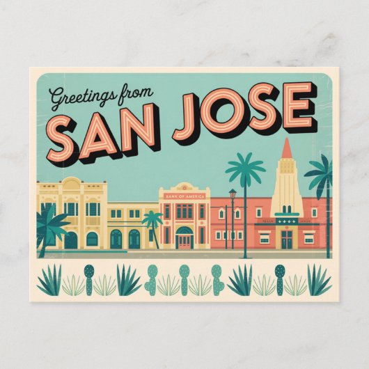 San Jose Briefkaart | Groeten van (Voorkant)