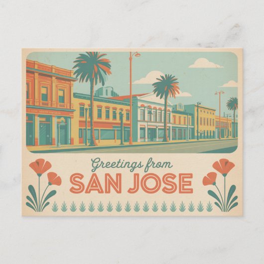 San Jose Briefkaart | Groeten van (Voorkant)