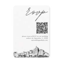 San Jose Bruiloft Moderne RSVP QR Code
