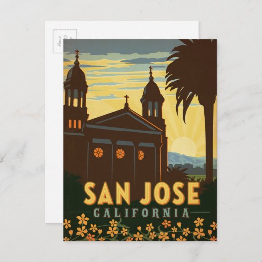 San Jose, CA Briefkaart (Voorkant / Achterkant)